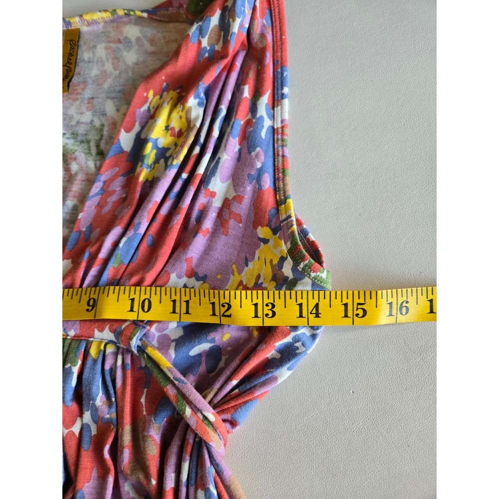 Rachel Pally Multicolor Abstract Modal Empire Waist Midi Dress Sz S Boho Cottage - Picture 8 of 11